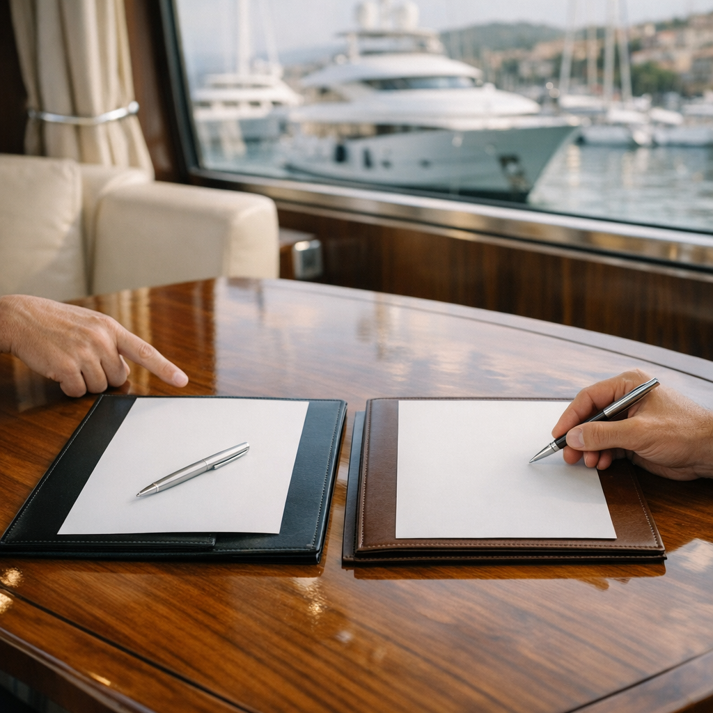 MYBA en MYC chartercontracten uitleg